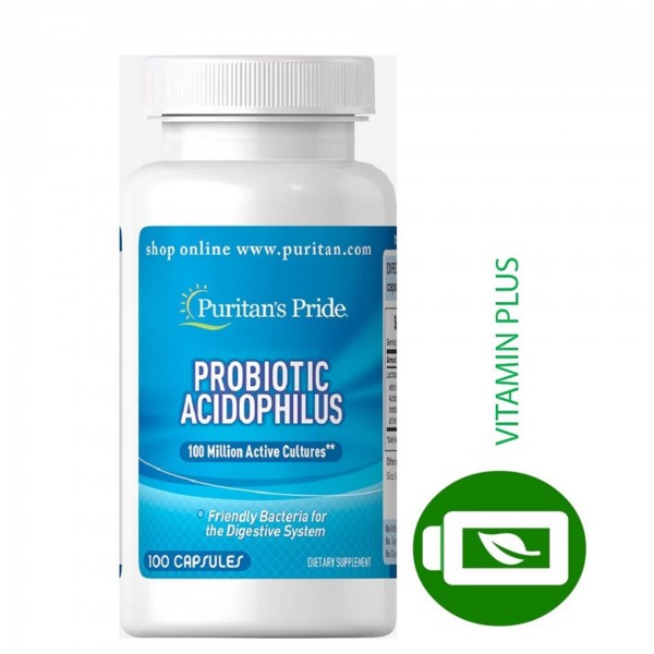 Viên uống bổ sung lợi khuẩn Puritans Pride Probiotic Acidophilus 100 viên