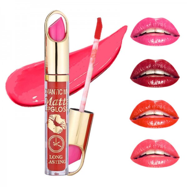 ROMANTIC MAY Pearlescent Non-stick Cup Lip Gloss Lasting Moisturizing Lip Glaze Liquid Lipstick