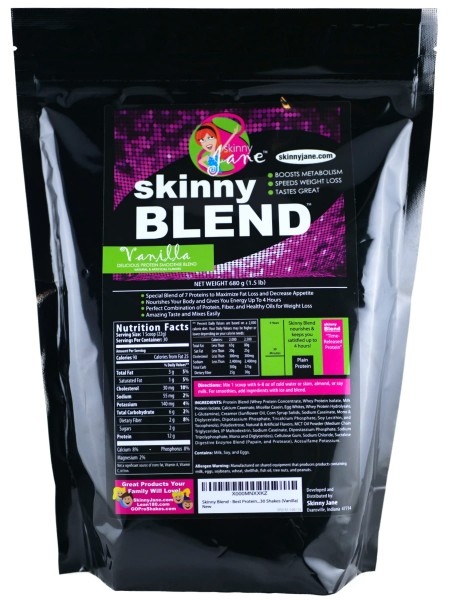 Skinny Blend - Best Tasting Protein Shake for Women - Slim Fast Weight Loss Shakes - Meal Replacement - Low Carb Breakfast - Diet Supplement - Appe...