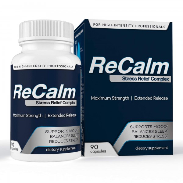 ReCalm XR | Mucuna Pruriens, 5-HTP, B6 & B12 Vitamins | Stress Relief, Mood Stabilizer, Improve Focus