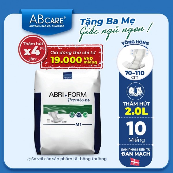 Tã dán người lớn Abri Form Premium M1 (2000ml), (10 miếng)