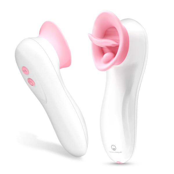 Electric Sucking Breast With Tongue Licking Nipple Massager Body Massage Device