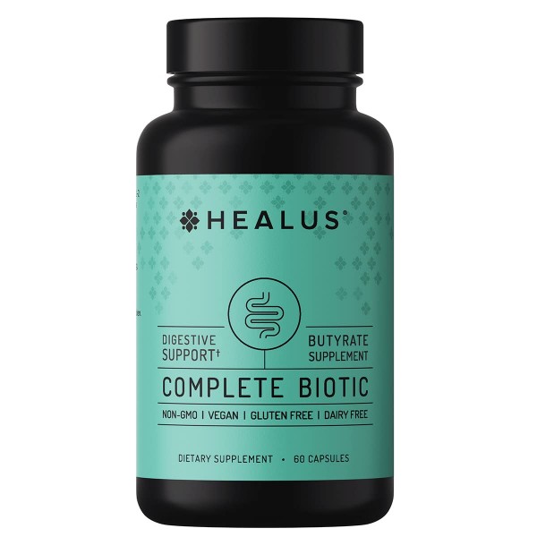 Healus Complete Biotic Tributyrin Based Postbiotic Supplement. Patented Advanced Absorption. Butyrate for Gut Health.