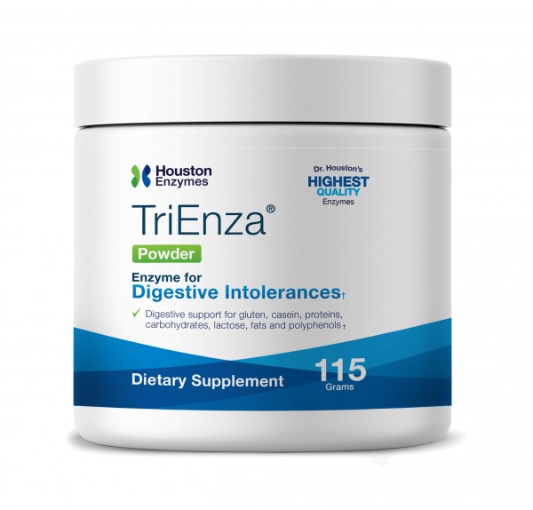 Houston Enzymes – TriEnza – Broad-Spectrum Enzymes for Digestive Intolerances – Supports Digestion of Gluten, Casein, Soy, Proteins, Carbohydrates,...