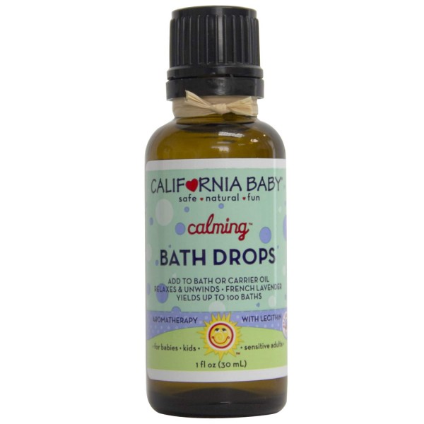 California Baby Calming Bath Drops - with Lecithin, for Babies, Kids and Adults, 1oz