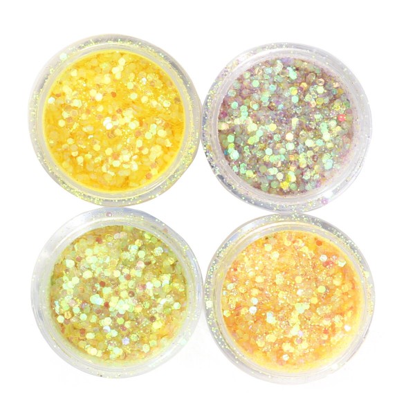 Yellow Glitter Powder Shining Iridescent Mixed Mermaid Luster Decoration Dust Eye Shadow