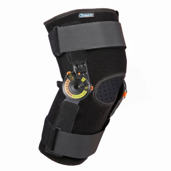 Nvorliy Hinged ROM Knee Brace Adjustable Knee Immobilizer Support for Arthritis, ACL, PCL, Meniscus Tear, Osteoarthritis, Post OP Recovery - Leg St...