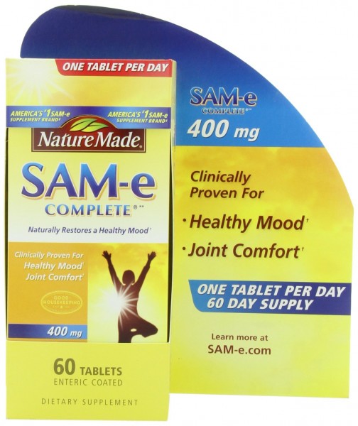 Nature Made SAM-e Complete 400 mg. Tablet (Helps Support Healthy Mood & Joint Comfort) Value Size 60 ct