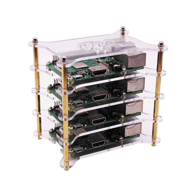 YAHBOOM® Raspberry Pi Cluster Experiment Case Overlay Multiple Layers for 4B/3B+/3B/2B/B+