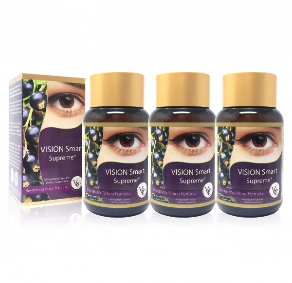 Vision Smart Supreme - Superior Eye Supplement, Premium Nutraceutical Ingredients with 210mg of Pure Anthocyanins of D3R and C3R, Veggie Capsules. ...