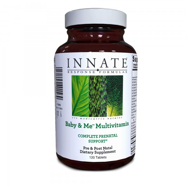 INNATE Response Formulas, Baby & Me Multivitamin, Prenatal and Postnatal Vitamin, Vegetarian, Non-GMO, 120 Tablets (60 Servings)