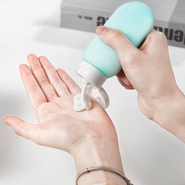 Portable Silicone Refillable Bottle Empty Travel Packing Press for Lotion Shampoo Cosmetic Squeeze Containers