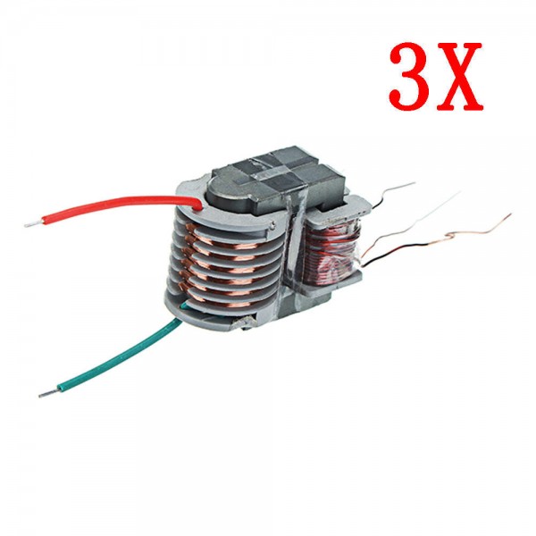 3pcs 15KV High Frequency High Voltage Transformer High Voltage Coil Boost Inverter Plasma Boosting Coil