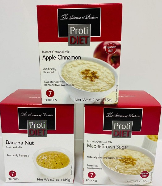 Proti Diet Variety high Protein Diet Oatmeal Bundle (21 Servings) - Includes 3 Boxes of Proti Diet Oatmeal!! | Healthy Nutritious|, Low Calorie, Lo...