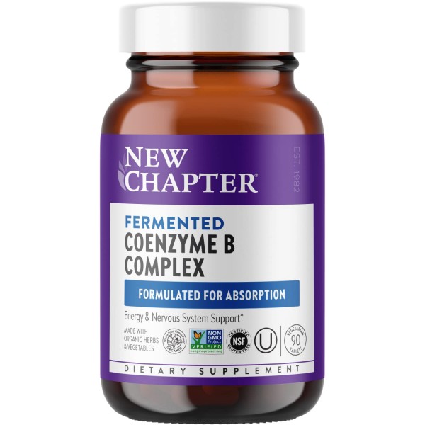 New Chapter Vitamin B Complex - Coenzyme B Complex with Vitamin B12 + Vitamin B6 + Biotin + Organic Non-GMO Ingredients - 90 ct