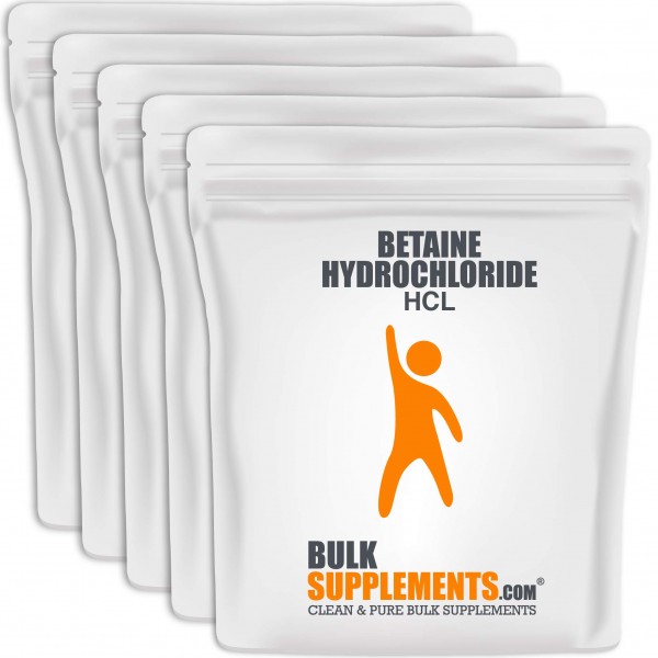 BulkSupplements.com Betaine HCl Powder - Enzymes for Digestive Health - HCl Supplement - Betaine Hydrochloride Powder - Digestion Supplement - Dige...