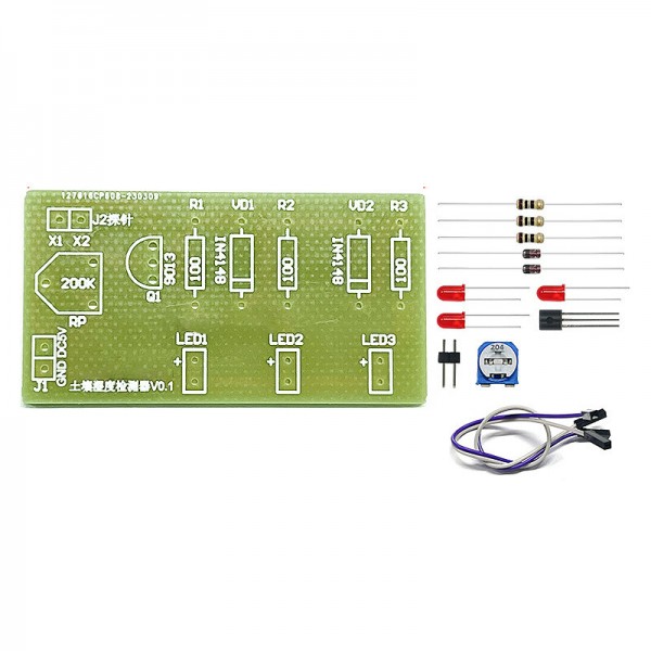 DIY Electronic Kit for Soil Moisture LED Light Detector