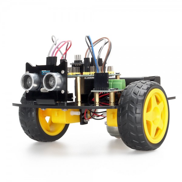 2WD Ultrasonic Obstacle Avoidance Car Starter Robot Kit for Programming Educational Project