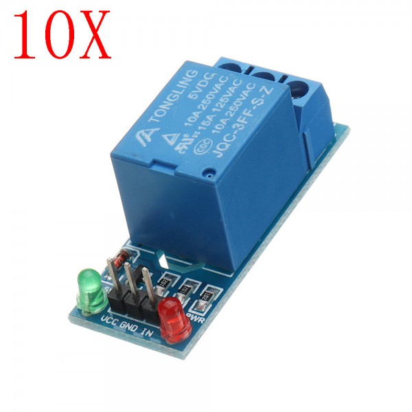 10pcs 5V Low Level Trigger One 1 Channel Relay Module Interface Board Shield DC AC 220V