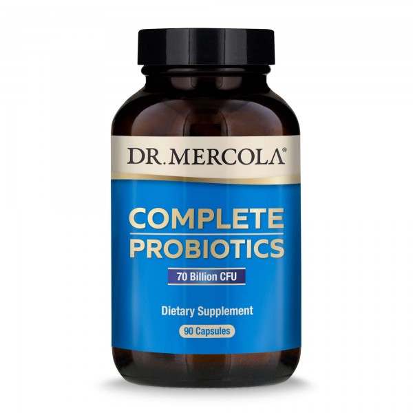 Dr. Mercola Complete Probiotics (70 Billion CFU) Dietary Supplement, 90 Servings (90 Capsules), Digestive Health Support, Non GMO, Soy Free, Gluten...