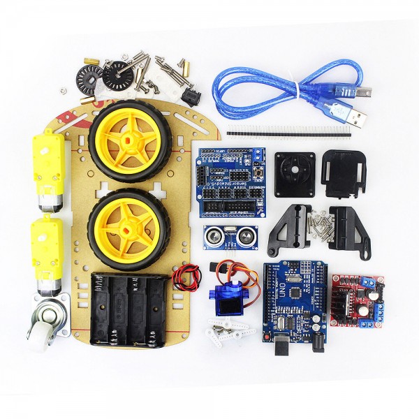 New Avoidance Tracking Motor Smart Robot Car Chassis Kit Speed Encoder Battery Box 2WD 4WD Ultrasonic Module for Ardino