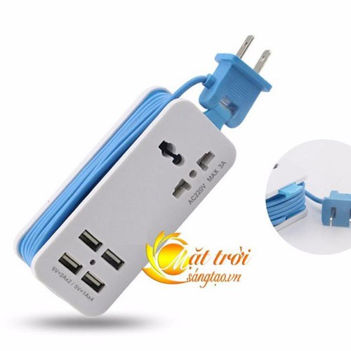 Ổ cắm đa năng 4 cổng sạc usb cao cấp