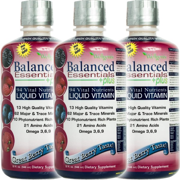 Wellgenix Balanced Essentials Liquid Vitamin for High Absorption - Nutritional Multivitamin Supplement - Boosts Immune System and Overall Health - ...