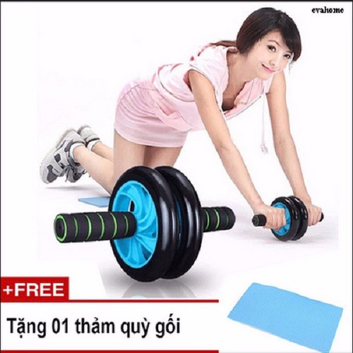 Dụng cụ tập cơ bụng double wheel