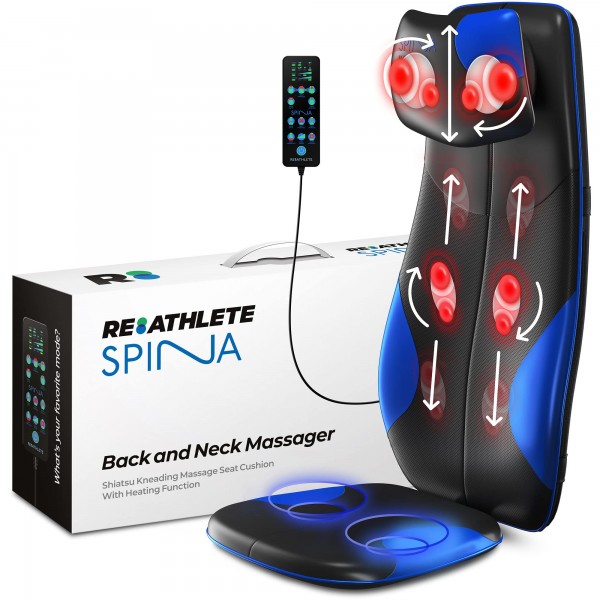 REATHLETE Spina Massager Cushion | Back Massager & Neck Massager | Portable Body Massager Fitting Any Chair or Sofa | Shiatsu Neck & Back Massager ...