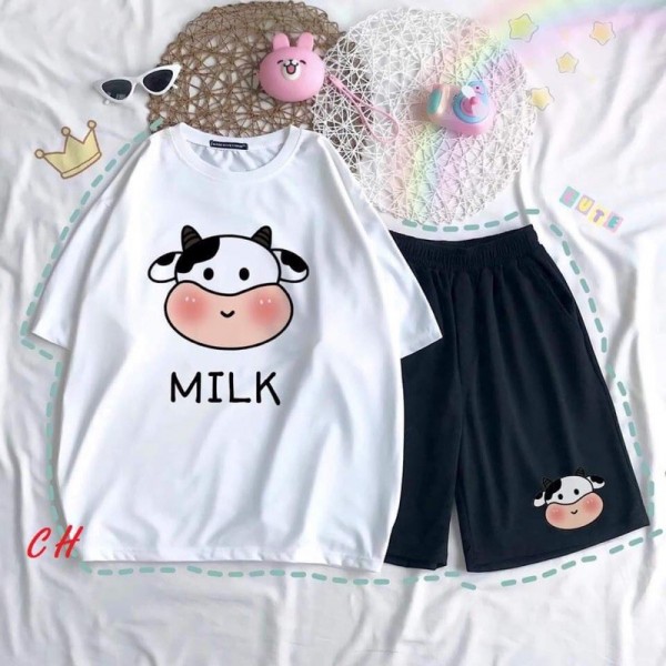 Áo phông bò sữa milk HARI