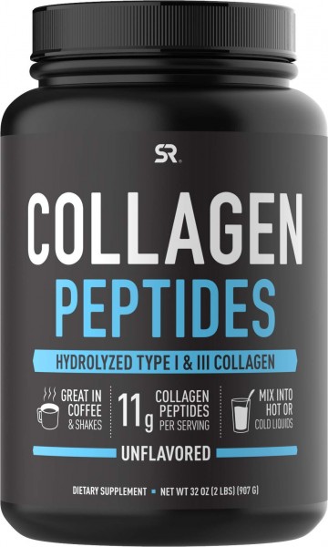 Sports Research Collagen Powder Supplement - Vital for Healthy Joints, Bones, Skin, & Nails - Hydrolyzed Protein Peptides - Great Keto Friendly Nut...