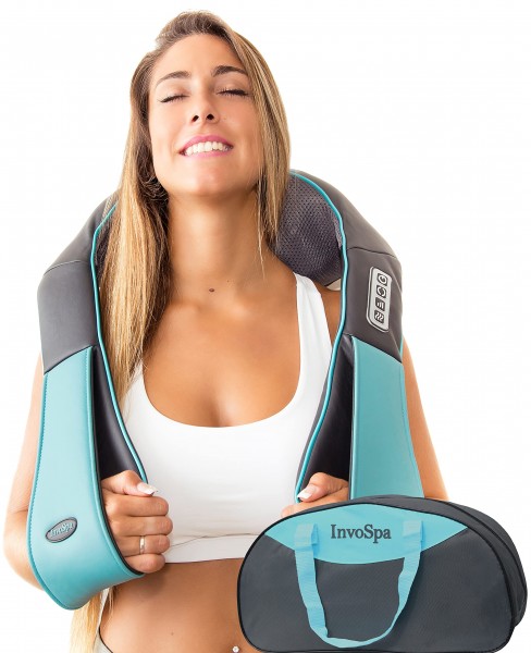 Shiatsu Back Shoulder and Neck Massager with Heat - Deep Tissue Kneading Pillow Massage - Back Massager, Shoulder Massager, Electric Full Body Mass...