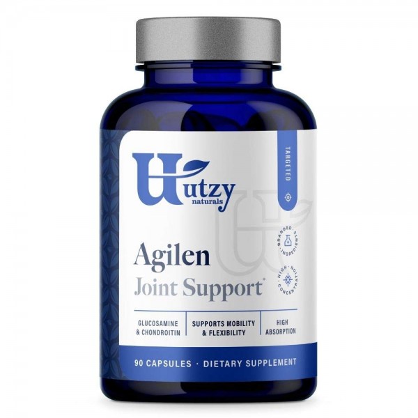 Agilen | Joint Support Supplement w/ Glucosamine & Chondroitin (as CS-bBioactive®) | Hyaluronic Acid (as Mobilee®) | 90 Capsules | 3rd Party Tested