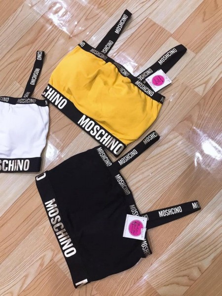 Áo croptop hai dây phối đường viền MOSCHINO dễ thương TTKX0150