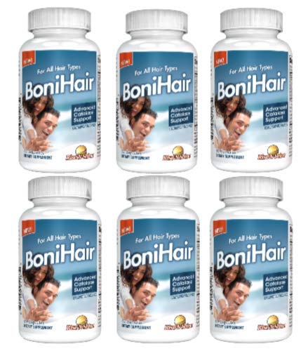 BoniHair 6 Pack- Catalase Supplement - Six Bottles - 6 Month Supply - Boni Hair Catalase Enzyme Hair Supplement w/ 10,000 IU of Catalase, Saw Palme...