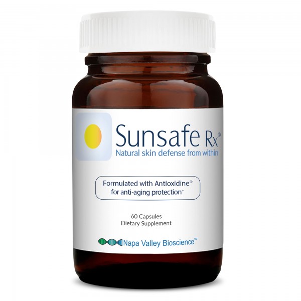 Sunsafe Rx Capsules - Natural Anti-Aging Skincare Nutritional Supplement with Healthy Antioxidants That Protect Your Skin & Eyes (60 Capsules)