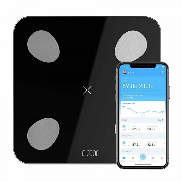 PICOOC Mini Lite Smart Body Fat Scale Body Fat Scale for Health Smart Body Analyzer LED Display Compatible iOS 12.0+ And