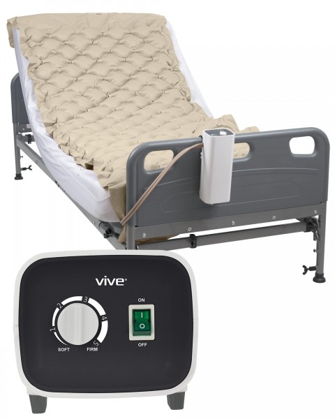 Vive Alternating Pressure Pad, Includes Mattress Pad and Electric Pump System