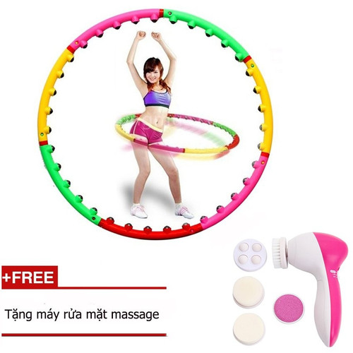 Vòng lắc eo giảm cân + tặng máy rửa mặt massage 5 trong 1