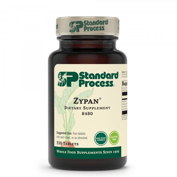 Standard Process Zypan - Whole Food Digestion and Digestive Health with Pepsin, Betaine Hydrochloride (Betaine HCl) and Pancreatin - Gluten Free - ...