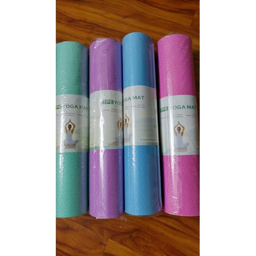 Thảm yoga tpe 6mm cao cấp  tặng dây đai xách thảm