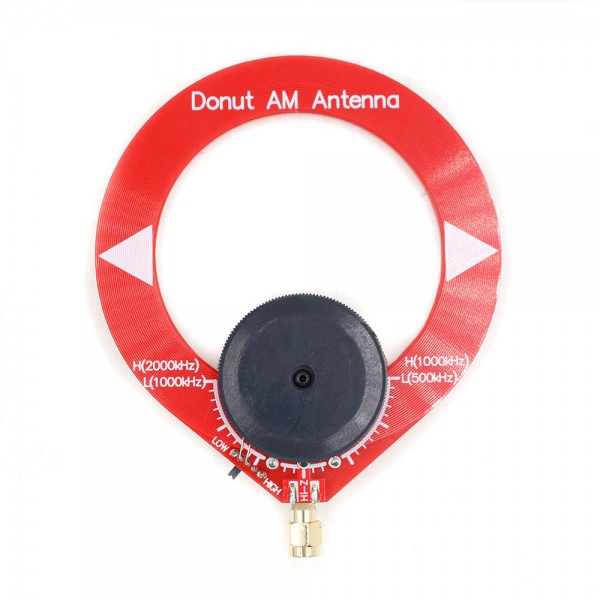 Donut AM Radio Antenna Red Mini Loop Antenna 500kHz-2000kHz Frequency Range Mini Loop Antenna