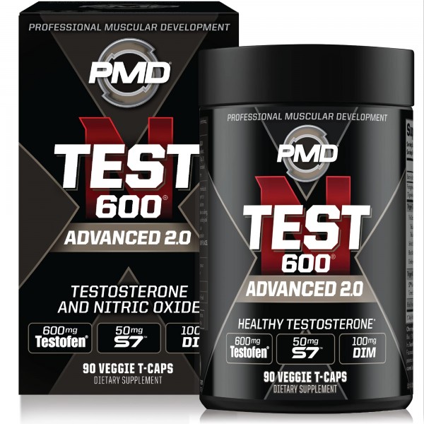 PMD Sports N-TEST 600 Advanced Testosterone Plus Nitric Oxide Booster for Men – Strong and Powerful with Clinically Studied Testofen – Training and...