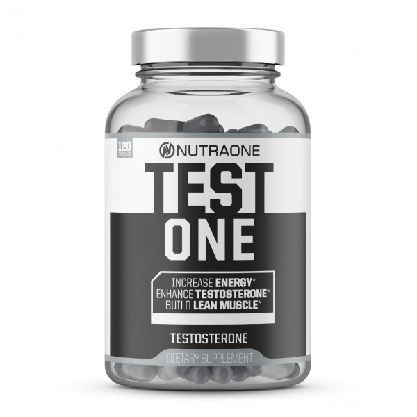 Testone Testosterone Supplement for Men by NutraOne - Natural Endurance, Stamina and Strength Booster (120 Capsules)