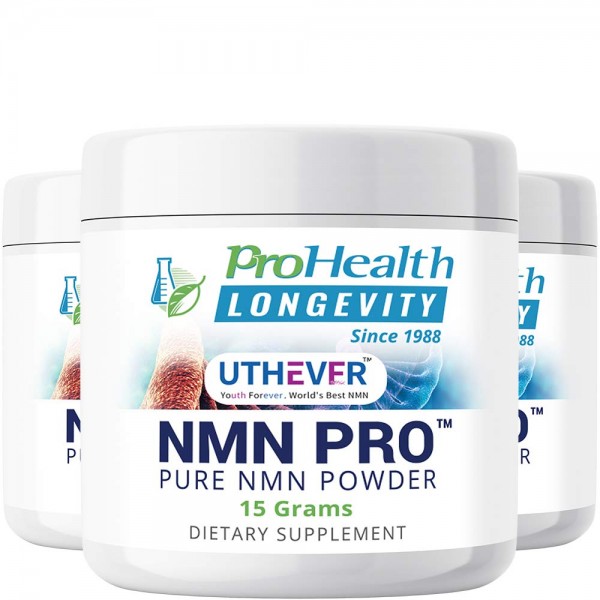 ProHealth Longevity PURE NMN Pro Powder 15 grams - Uthever Brand - World’s most trusted, ultra-pure, stabilized, pharmaceutical grade NMN to boost ...