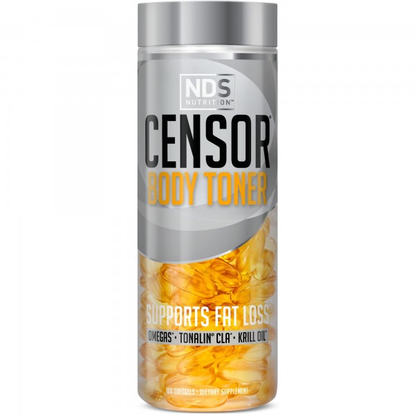 NDS Nutrition Censor - Fat Loss and Body Toner with CLA, Fish Oil, Safflower and Omega 3-6-9 Blend - Dietary Supplement for Improved Energy, Metabo...