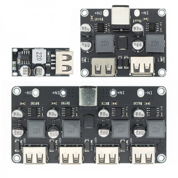 QC3.0 QC2.0 USB DC-DC Buck Converter 1/2/4 Way Charging Step Down Module USB Quick Charger Circuit Board