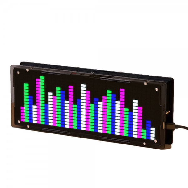 DIY LED Music Spectrum Clock Display Kit 16x32 Segment Rhythm Light 8 Kinds Spectrum Mode Electronic Level Display Light