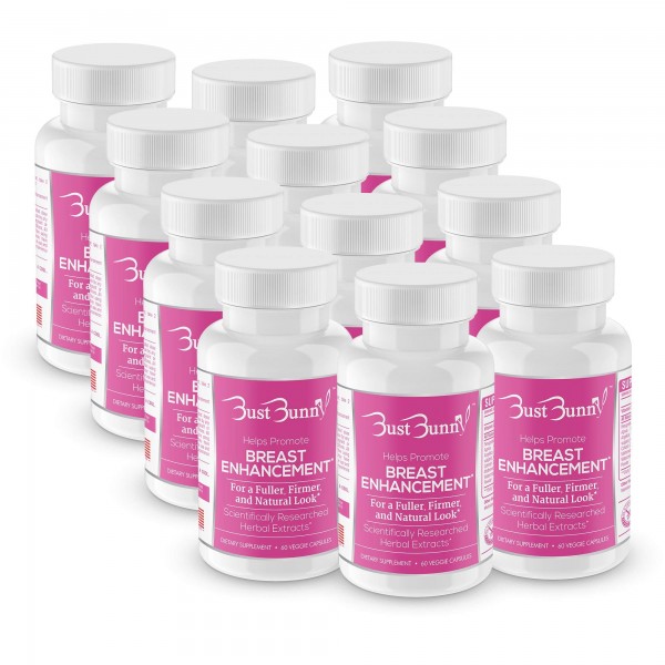 Breast Enhancement Pills - Vegan Friendly - 12 Month Supply | #1 Natural Way to Enlarge Breast and Increase Bust Size by BUST BUNNY