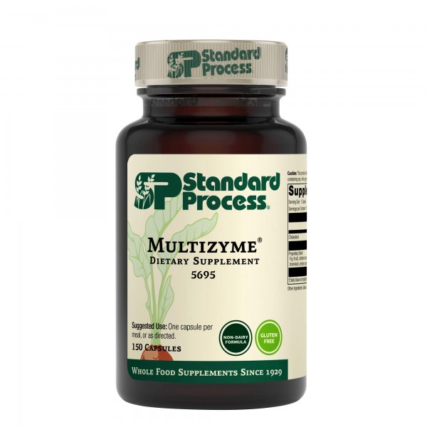 Standard Process Multizyme - Whole Food Pancreas Support, Pancreatin Digestive Enzymes, Digestive Health and Pancreatic Enzymes with Cellulase, Pap...